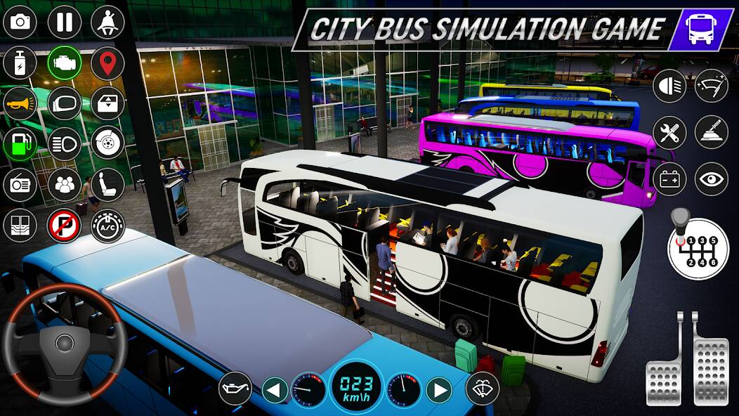 Скачать взломанную Real City Bus Simulator Games [МОД безлимитные деньги] на Андроид - Версия 0.8.7 apk
