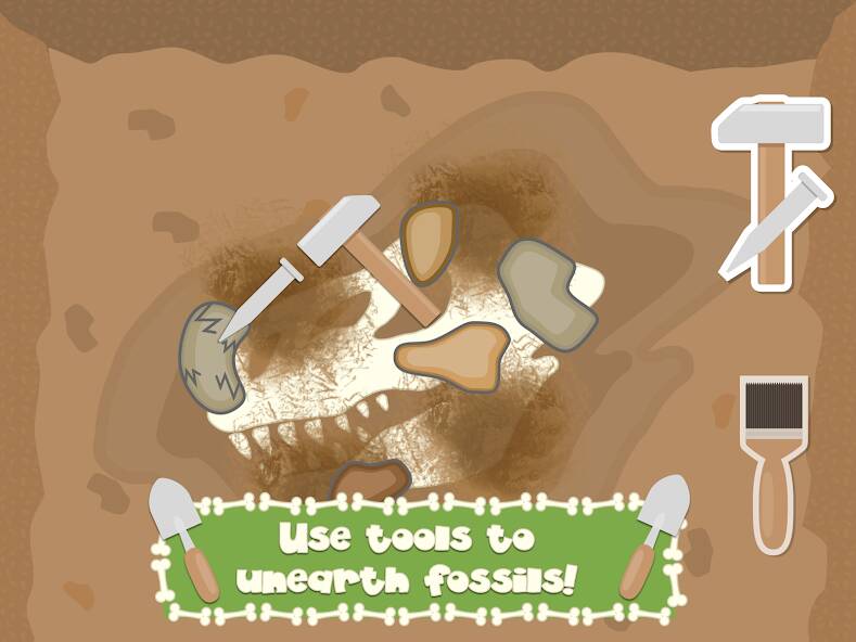 Скачать взломанную Dino Fossil Dig - Jurassic Adv [МОД много монет] на Андроид - Версия 1.1.7 apk