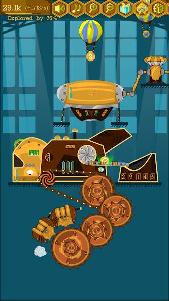 Скачать взломанную Steampunk Idle Spinner Factory [МОД много монет] на Андроид - Версия 2.5.3 apk