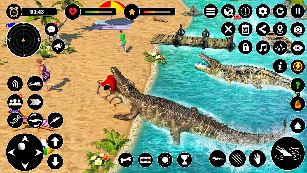 Скачать взломанную Animal Crocodile Attack Sim [МОД много монет] на Андроид - Версия 2.6.2 apk