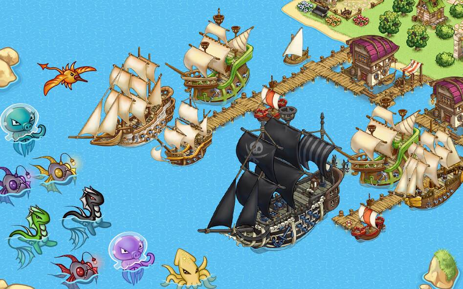 Скачать взломанную Pirates of Everseas [МОД много монет] на Андроид - Версия 0.4.7 apk