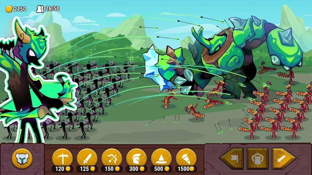 Скачать взломанную Stickman War: Stick Fight Army [МОД много монет] на Андроид - Версия 2.8.2 apk