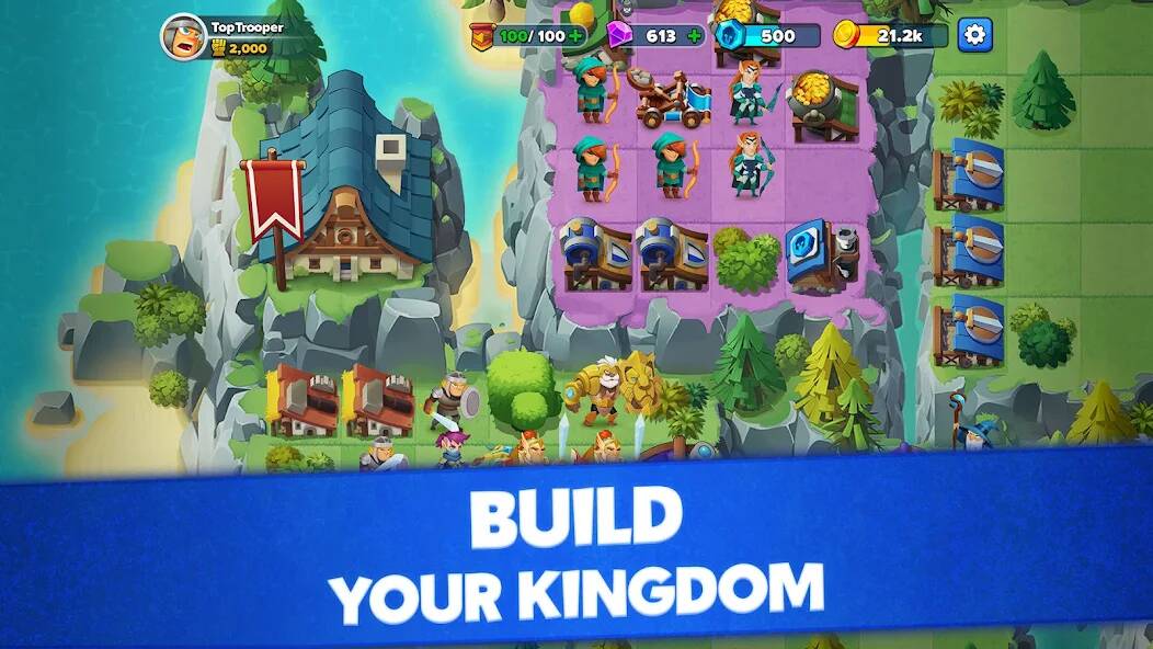 Скачать взломанную Top Troops : Conquer Kingdoms [МОД много монет] на Андроид - Версия 0.2.2 apk