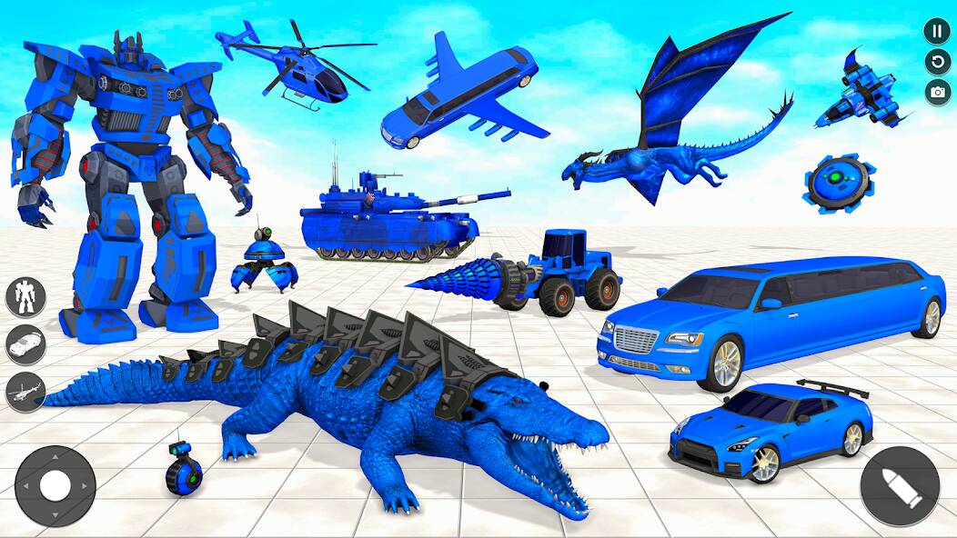Скачать взломанную Крокодил животных робот игры [МОД много монет] на Андроид - Версия 1.3.3 apk