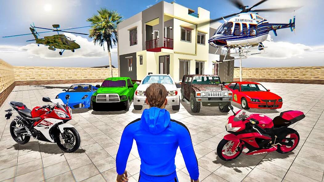 Скачать взломанную Indian Bike 3D: Ktm Bike Game [МОД безлимитные деньги] на Андроид - Версия 1.1.4 apk
