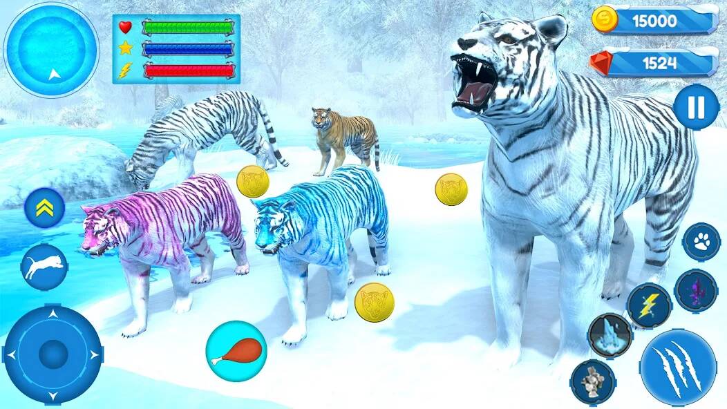 Скачать взломанную Симулятор Семьи Белого Тигра [МОД открыто все] на Андроид - Версия 1.2.1 apk