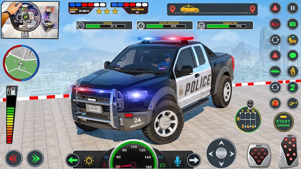 Скачать взломанную US Police Car Transport Truck [МОД много монет] на Андроид - Версия 1.8.7 apk