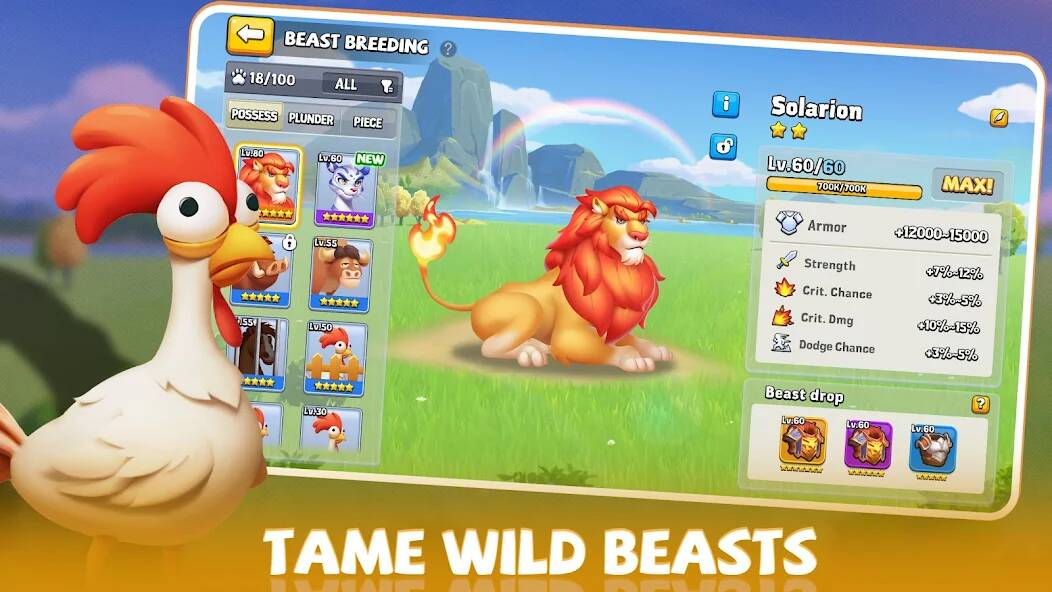 Скачать взломанную Kingdom Clash: Beast Masters [МОД открыто все] на Андроид - Версия 0.3.2 apk