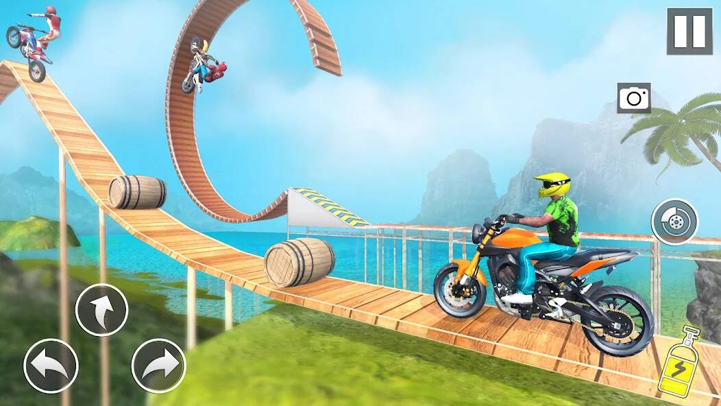Скачать взломанную Bike Stunt Ramp Game Bike Jump [МОД открыто все] на Андроид - Версия 1.2.2 apk