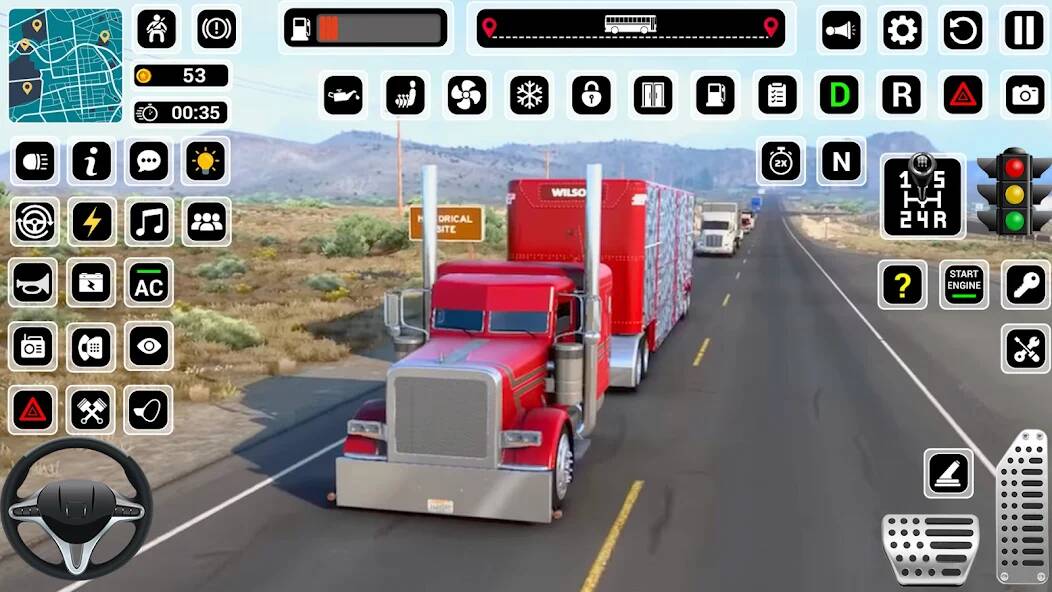 Скачать взломанную American Cargo Truck Driving [МОД безлимитные деньги] на Андроид - Версия 2.5.8 apk