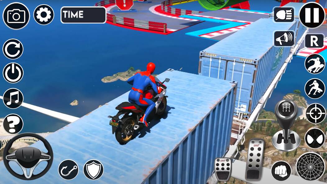Скачать взломанную Superhero Tricky Bike Stunt [МОД много монет] на Андроид - Версия 0.2.8 apk