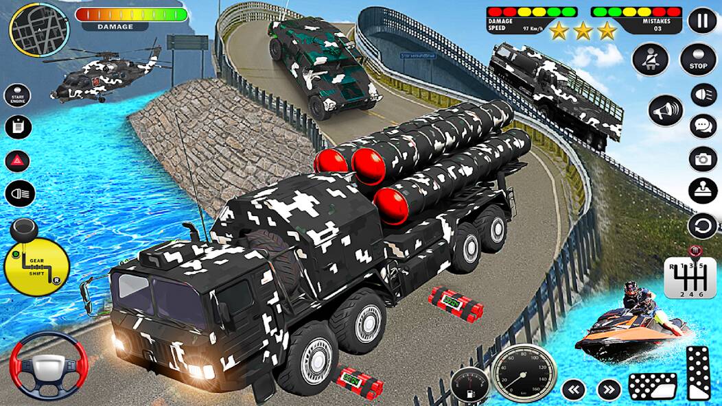 Скачать взломанную Army Vehicle Transport Truck [МОД безлимитные деньги] на Андроид - Версия 2.3.5 apk