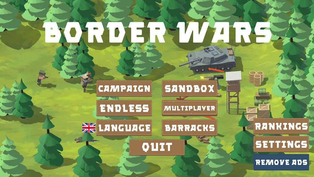 Скачать взломанную Пограничные войны Военные игры [МОД много монет] на Андроид - Версия 1.1.8 apk
