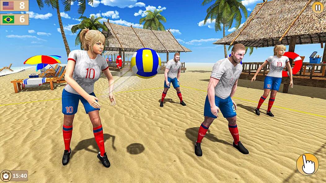 Скачать взломанную Volleyball 3D Champions Games [МОД безлимитные деньги] на Андроид - Версия 2.3.5 apk