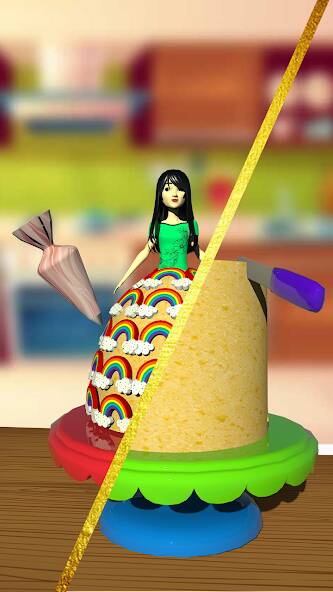 Скачать взломанную Doll Cake Dress Up Games 3D [МОД много монет] на Андроид - Версия 1.3.4 apk