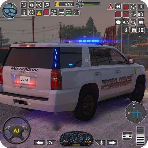 Скачать взломанную американский Полиция Машина Во [МОД много монет] на Андроид - Версия 2.5.9 apk