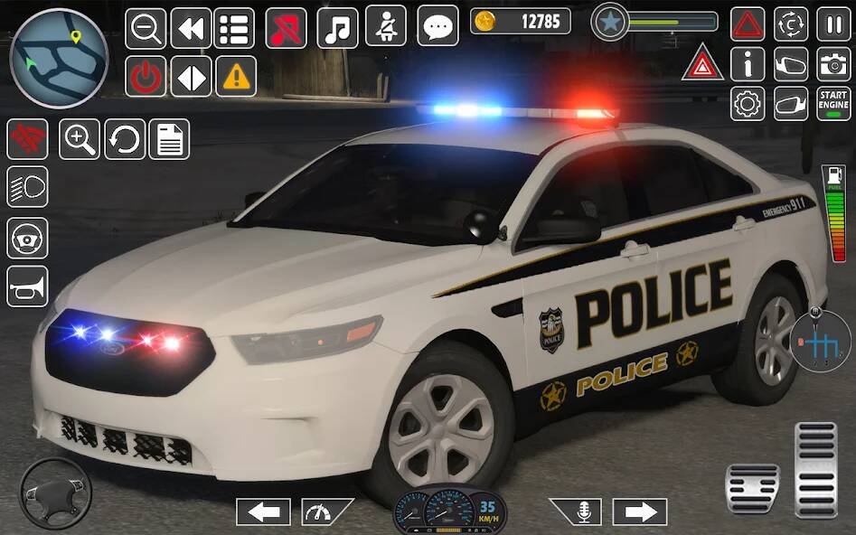 Скачать взломанную американский Полиция Машина Во [МОД много монет] на Андроид - Версия 2.5.9 apk