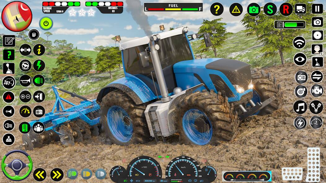 Скачать взломанную Реальный трактор ферма игра 3d [МОД много монет] на Андроид - Версия 1.8.6 apk