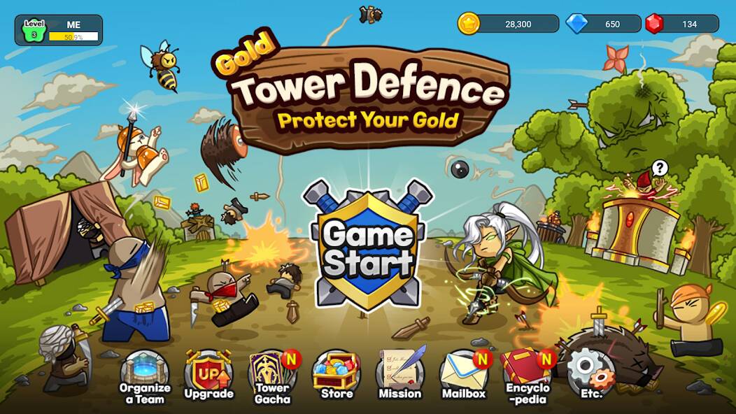 Скачать взломанную Gold tower defence M [МОД много монет] на Андроид - Версия 0.8.8 apk