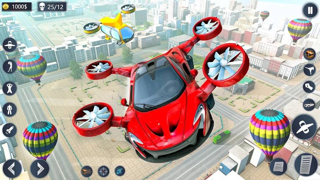 Скачать взломанную Летающий автомобиль робот игра [МОД безлимитные деньги] на Андроид - Версия 2.4.6 apk