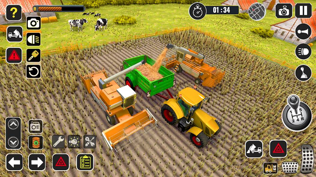Скачать взломанную трактор комбайн фермер [МОД открыто все] на Андроид - Версия 2.4.8 apk