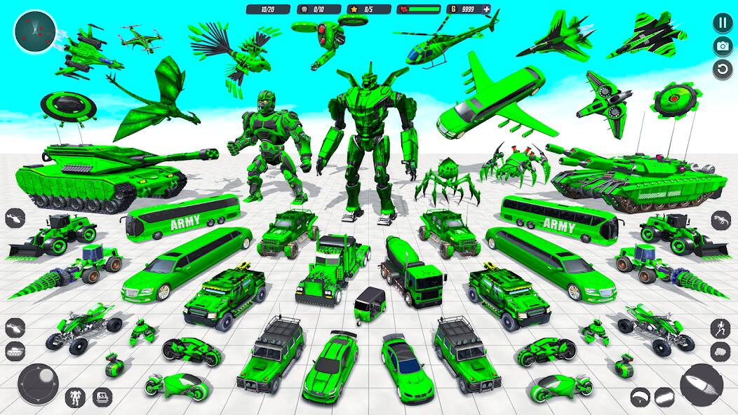 Скачать взломанную army tank robot transform game [МОД безлимитные деньги] на Андроид - Версия 1.3.9 apk