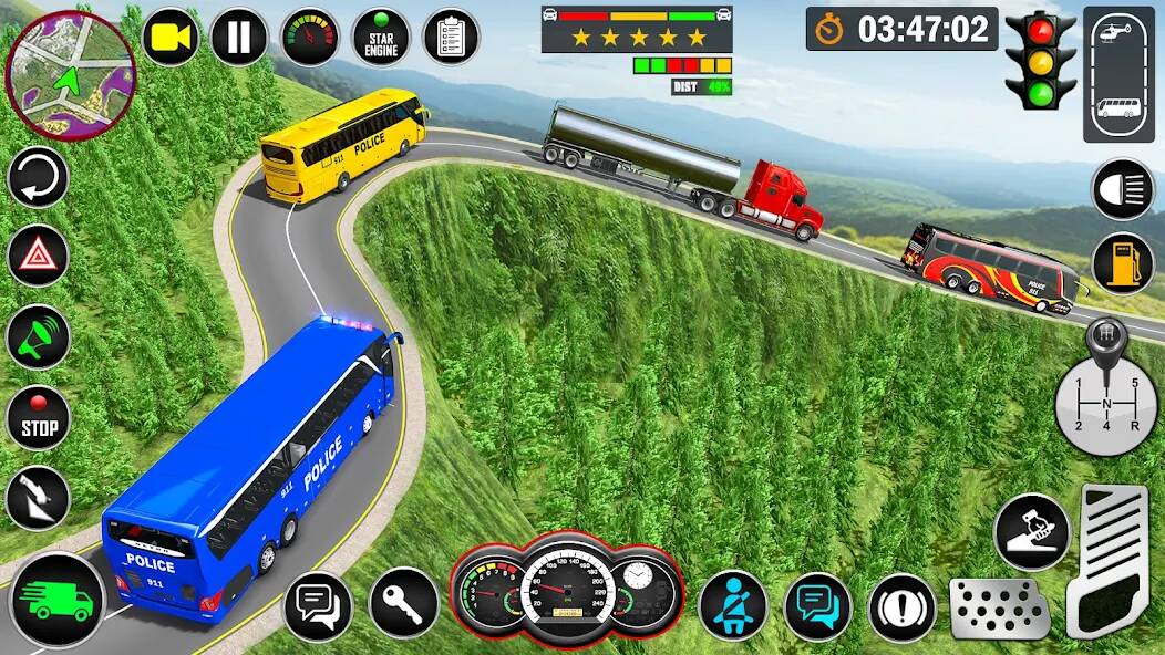 Скачать взломанную Police Bus Simulator: Bus Game [МОД открыто все] на Андроид - Версия 0.1.2 apk
