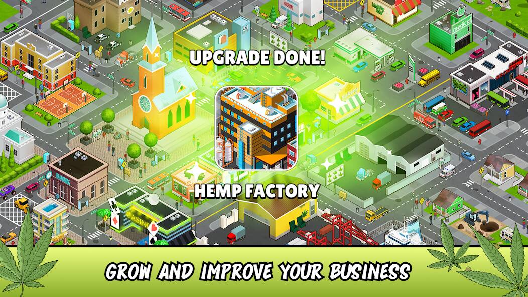 Скачать взломанную Weed City - Hemp Farm Tycoon [МОД много монет] на Андроид - Версия 1.8.2 apk