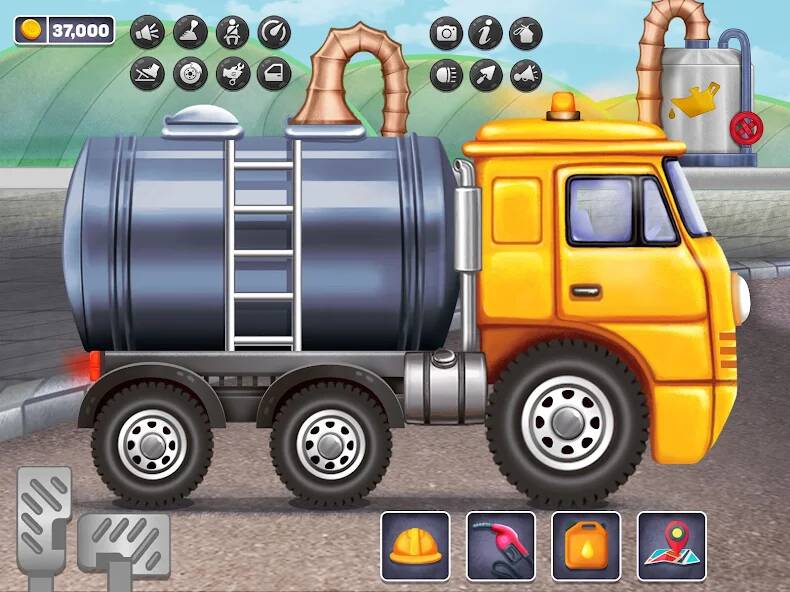 Скачать взломанную Дети Масло Танкер: Truck Игры [МОД открыто все] на Андроид - Версия 2.1.4 apk