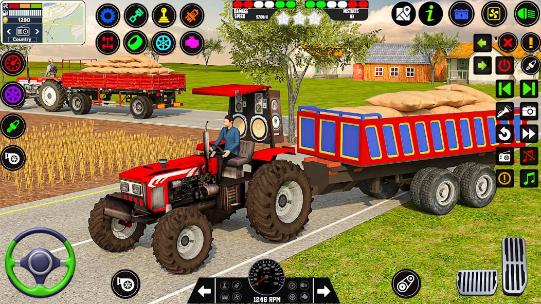 Скачать взломанную Farming Tractor Game Simulator [МОД безлимитные деньги] на Андроид - Версия 1.9.8 apk