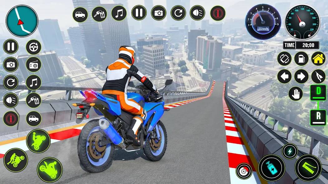 Скачать взломанную GT Bike Racing Game Moto Stunt [МОД открыто все] на Андроид - Версия 0.3.8 apk