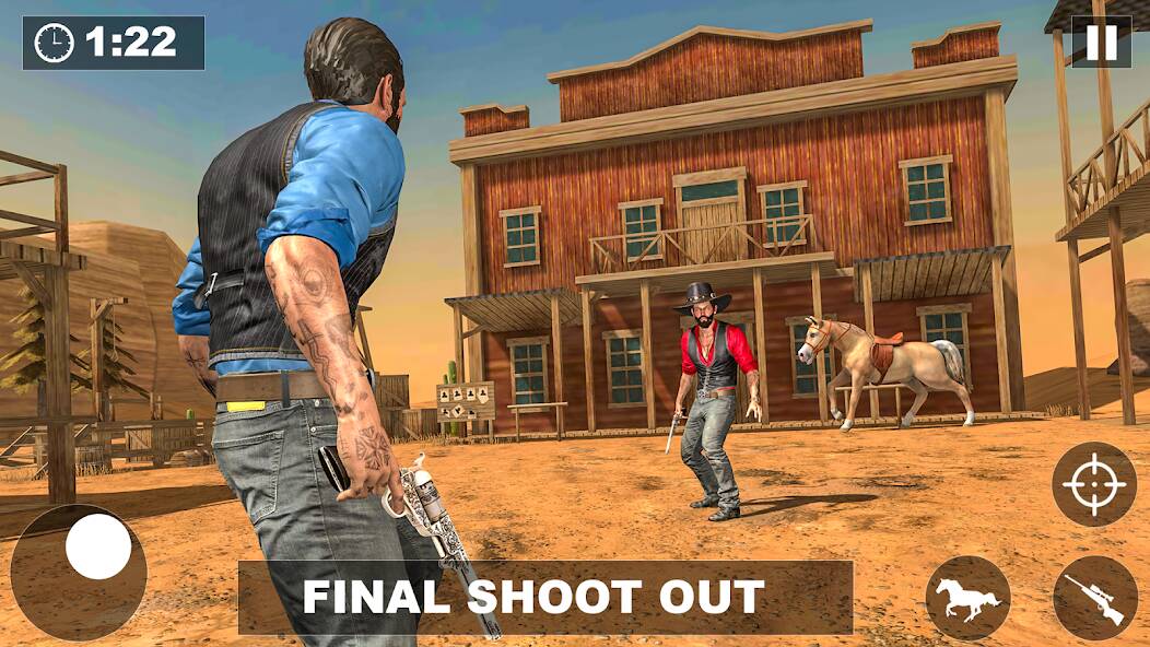 Скачать взломанную West Cowboy - Gunfighter Game [МОД безлимитные деньги] на Андроид - Версия 0.1.3 apk