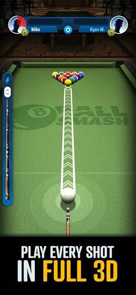 Скачать взломанную 8 Ball Smash: Real 3D Pool [МОД открыто все] на Андроид - Версия 0.3.4 apk
