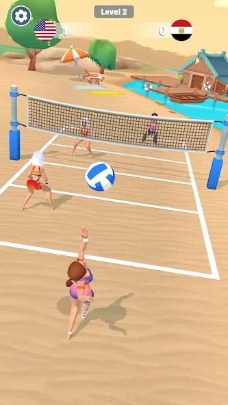 Скачать взломанную Beach Volleyball Game [МОД много монет] на Андроид - Версия 2.9.5 apk