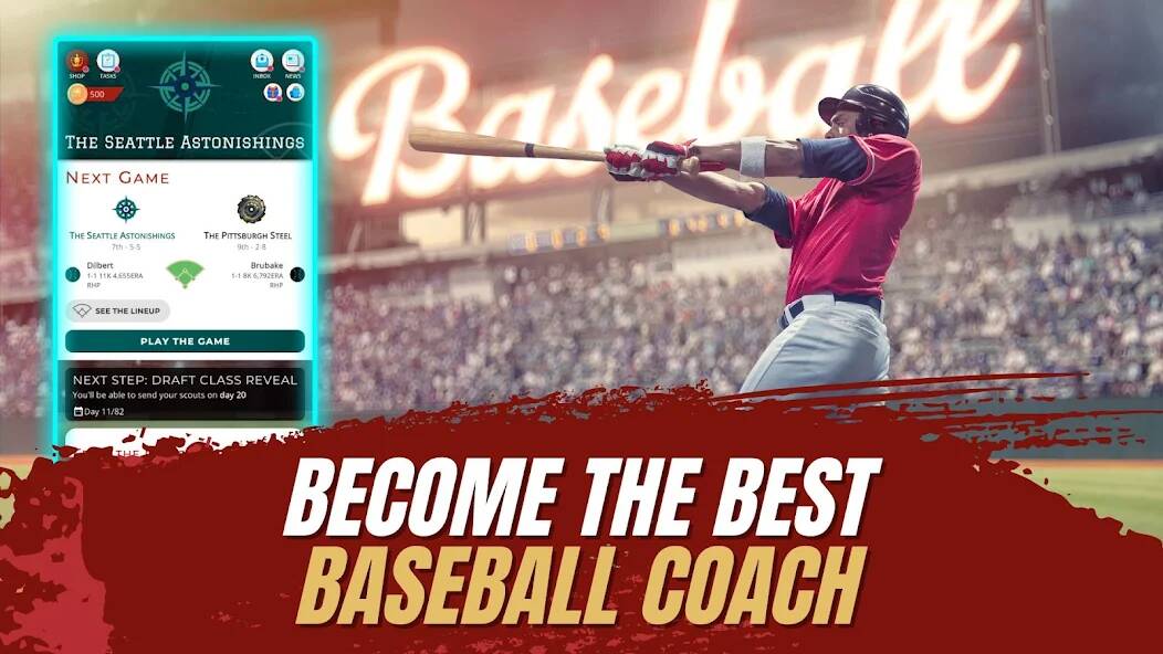 Скачать взломанную Astonishing Baseball Manager [МОД безлимитные деньги] на Андроид - Версия 1.4.3 apk