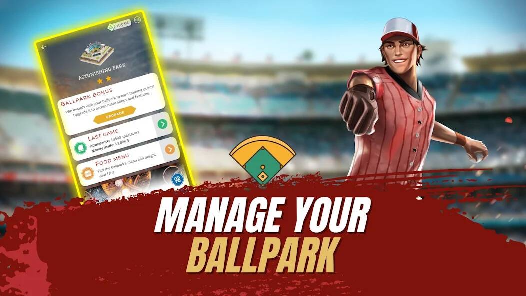 Скачать взломанную Astonishing Baseball Manager [МОД безлимитные деньги] на Андроид - Версия 1.4.3 apk