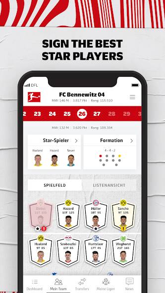 Скачать взломанную Bundesliga Fantasy Manager [МОД безлимитные деньги] на Андроид - Версия 1.4.5 apk